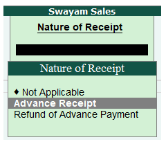 GST on Advance Received in TallyERP9